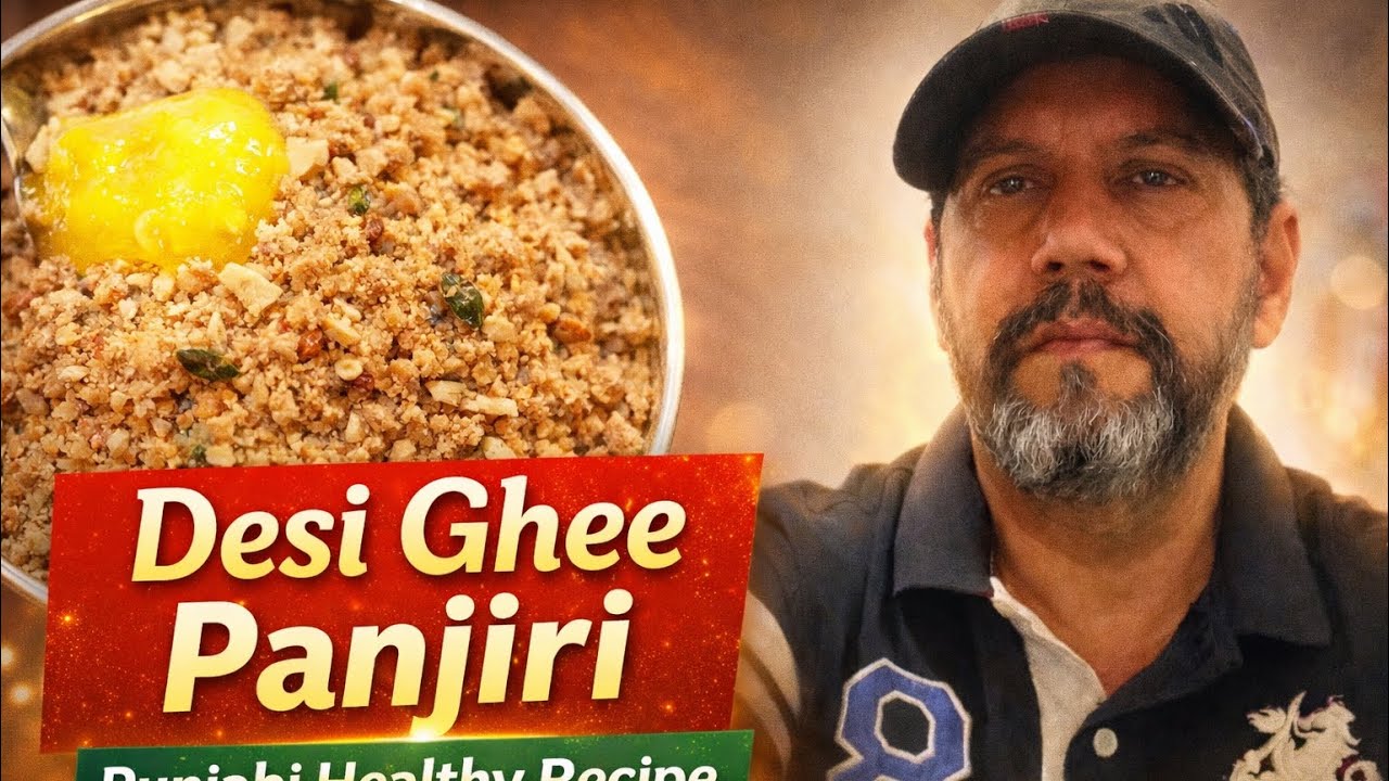 Ghar Vich Banao Desi Ghee panjiri | Easy Recipe 🟡 “Desi Ghee Panjiri”Punjabi Special