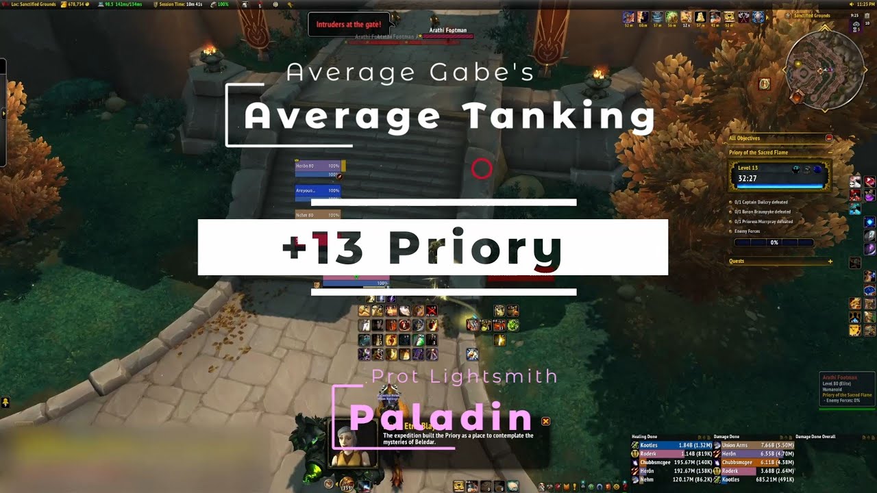 Lightsmith Prot Paladin POV | +13 Priory of the Sacred Flame | TWW 11.2 M+ S3