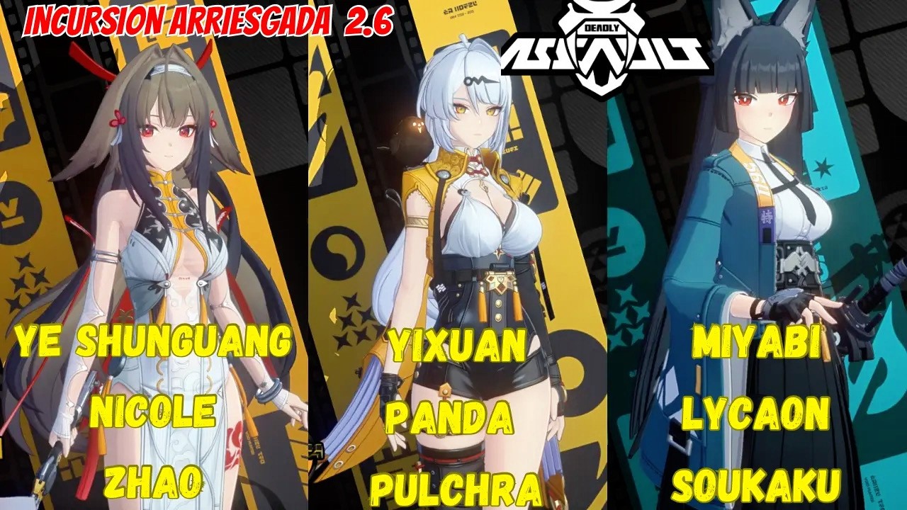 NEW Deadly Assault / Ye Shunguang x Nicole, Yixuan x Pulchra, Miyabi x Lycaon/ Zenless Zone Zero 2.6