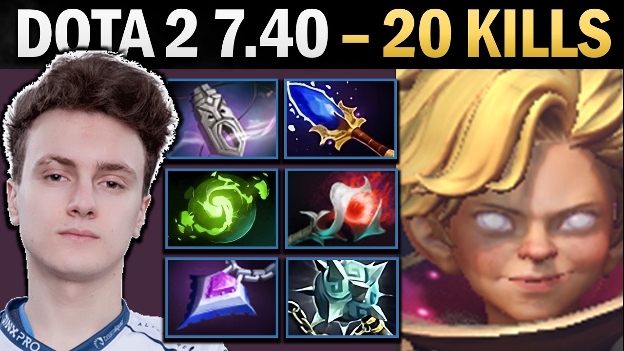 Invoker Pro Mid with Orchid and 20 Kills - Dota Gameplay