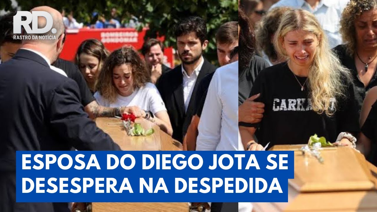 Esposa de Diogo Jota se desespera durante sepultamento – Último adeus comove Portugal 🇵🇹