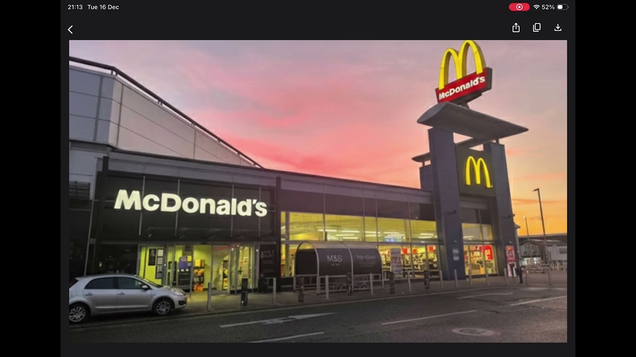 This is what it looked like if Macdonalds replaced marks and Spencer store at Manchester fort 
