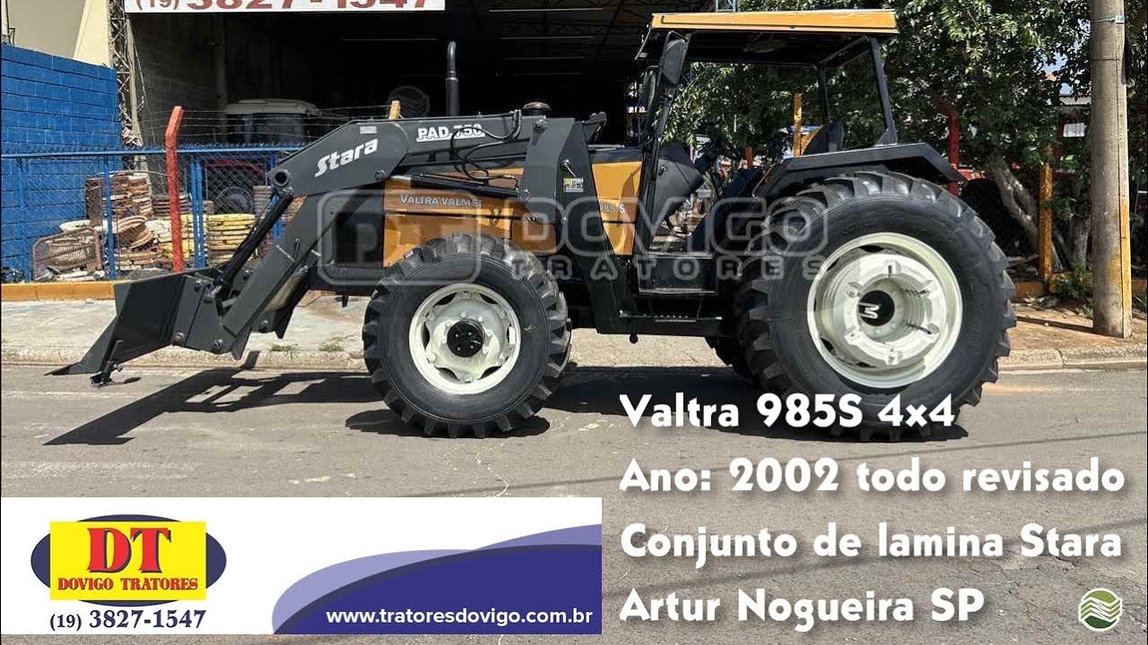 Trator Valtra 985S 4x4 Ano 2002 todo revisado com conjunto ianteiro Stara  a Venda, Vendido