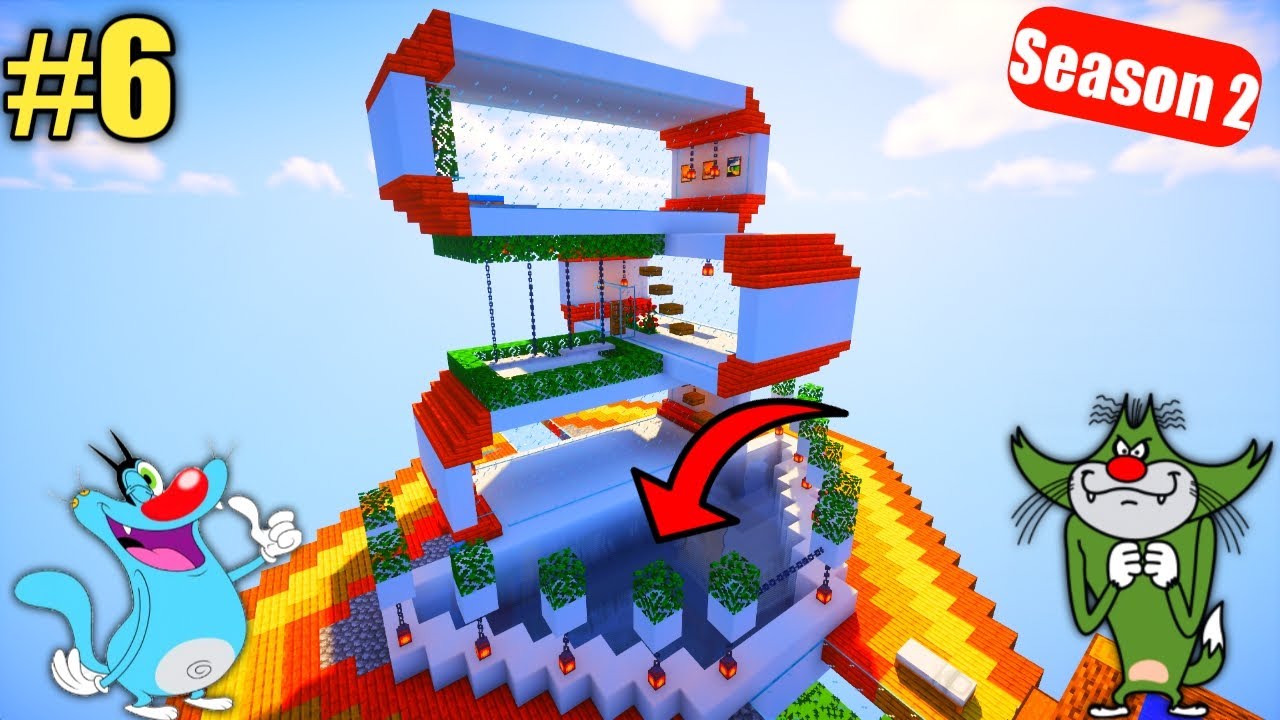 #6 | Minecraft (S2) Make Beautiful Swimming Pool With Oggy And Jack | In Hindi | Rock Indian Gamer |