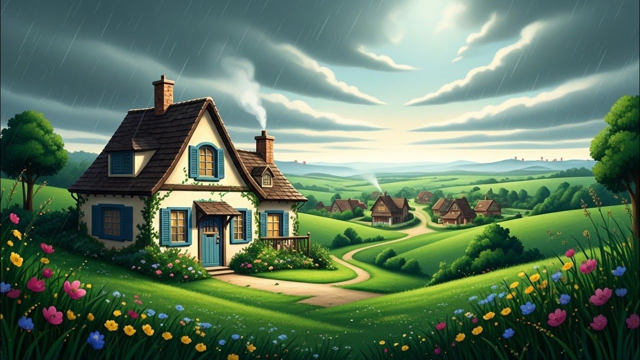 Daily routine | A Soft Rainy Summer Day | Ghibli-Style Scenes|#viralvideo #anime #ghibli 