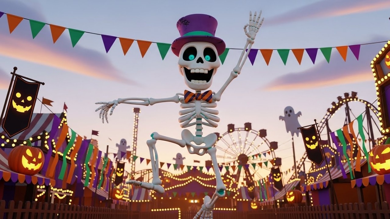 Танцующий скелет на ярмарке развлечений 💀🎡💃 | Мультфильм для детей и весёлые приключения
