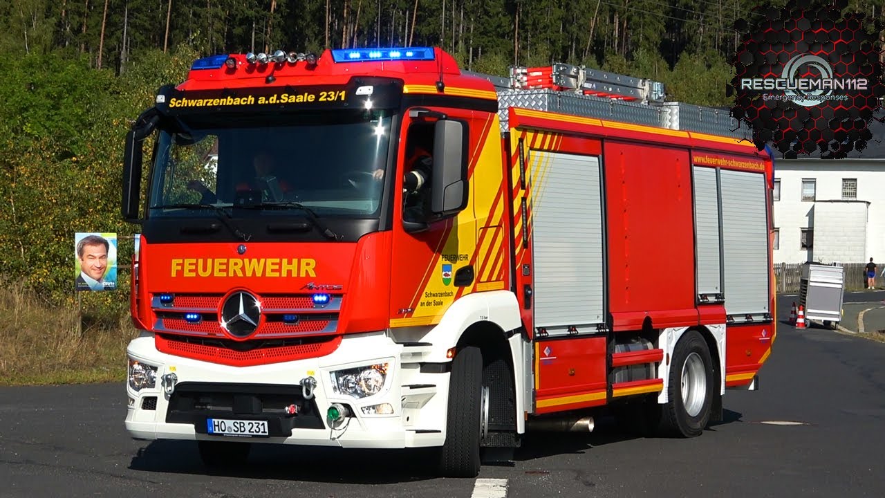 🚨 DLA(K) 23/12 + LF 16/12 + KdoW + TLF 4000 Feuerwehr Schwarzenbach (Saale)