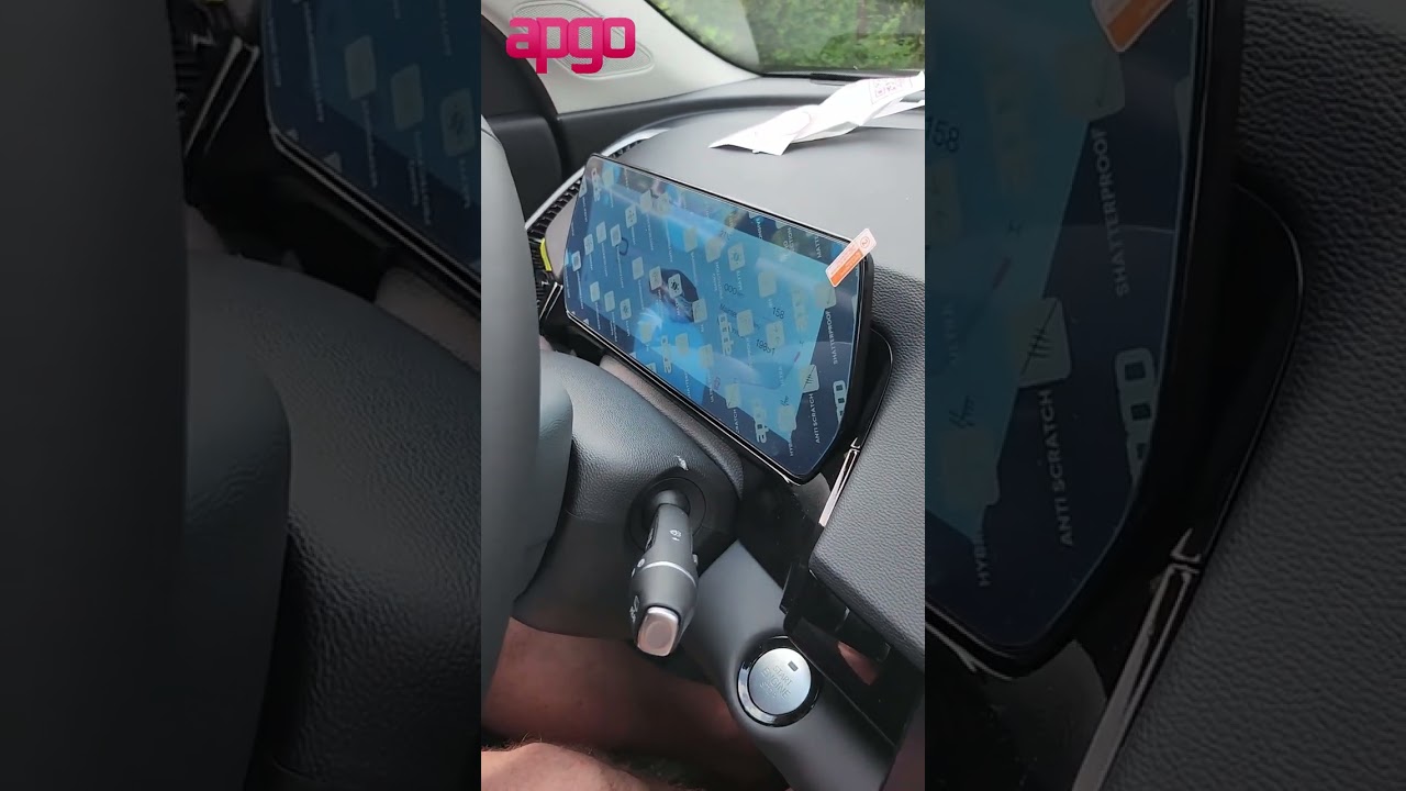 How to mount hybrid glass on car screen | Montaż szkła hybrydowego na tablet / ekran w samochodzie