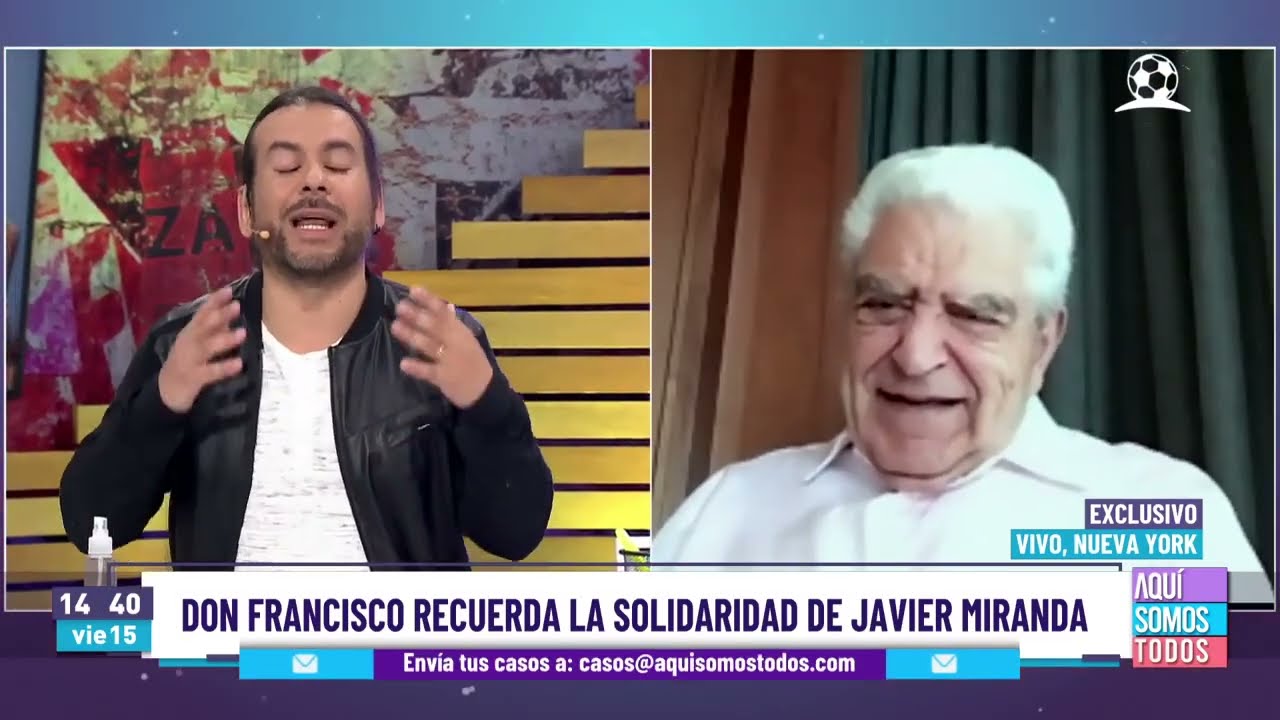Don Francisco despide a Javier Miranda. Aquí Somos Todos, Canal 13.