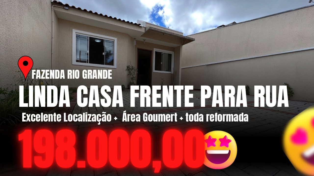 (( VENDIDO )) Linda 🤩 casa 🏡 na Fazenda Rio Grande! Excelente acabamento é Frente para rua !