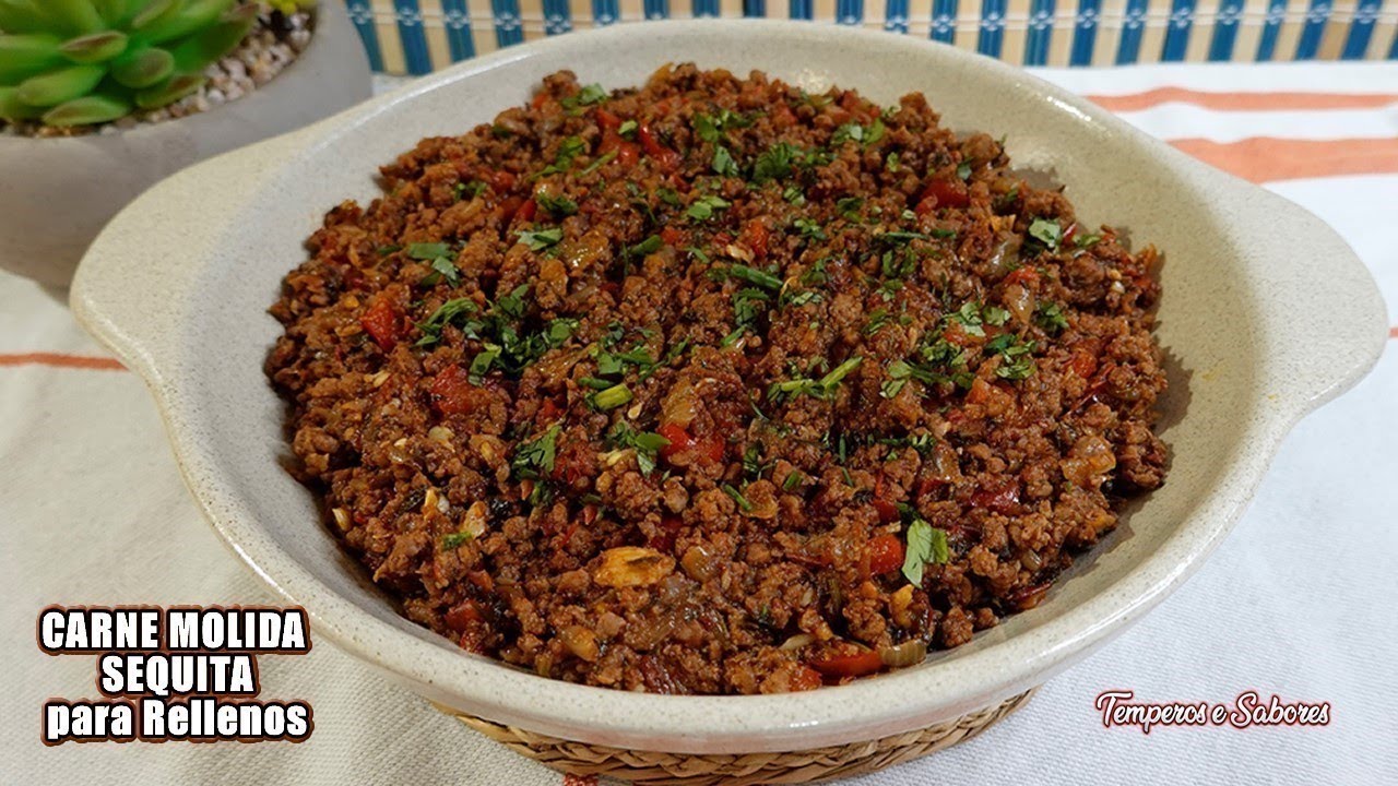 DELICIOSA CARNE MOLIDA SEQUITA ESPECIAL PARA RELLENOS O COMER COMO QUIERAS muy F&aacute;cil de Hacer
