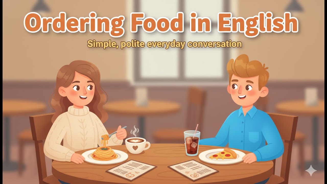 Ordering Food in English | Easy Restaurant Conversation Practice with Emma & Sam