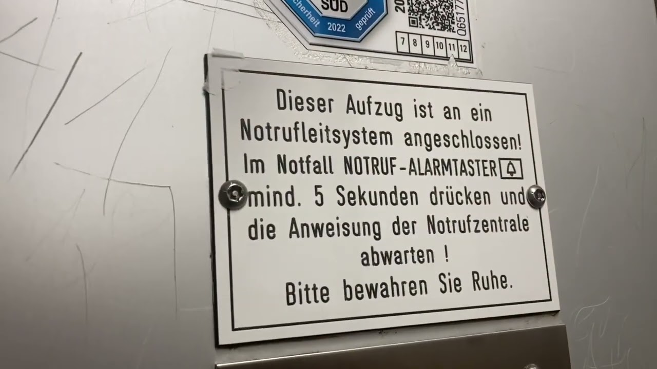 1991 Vestner Aufzug in Wohnhaus in München Curd-Jürgens-Straße 19
