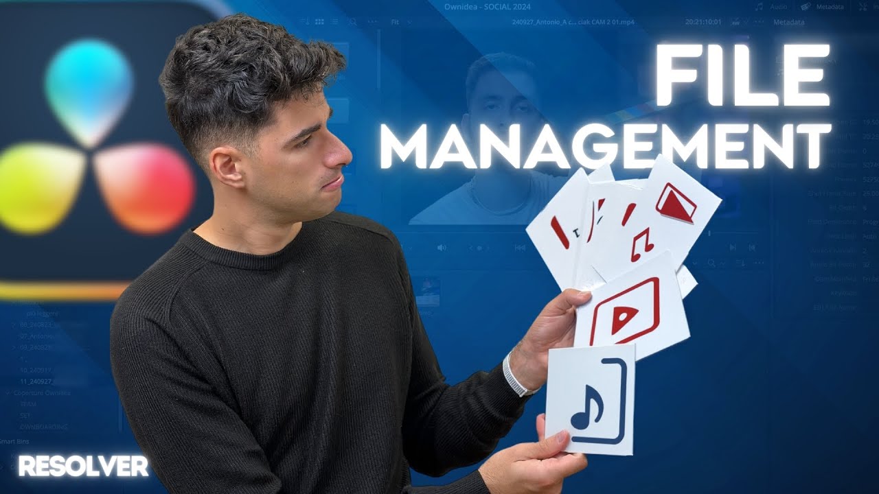 Tenere organizzati tutti i file dentro DaVinci || lez 19 || RESOLVER 🟠 Corso Completo