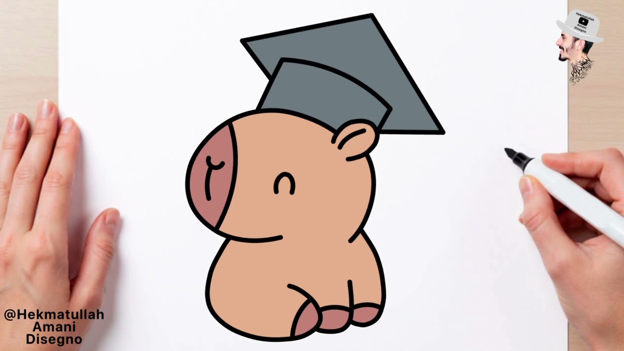 Come Disegnare un Capibara Laureato: Tutorial Passo dopo Passo