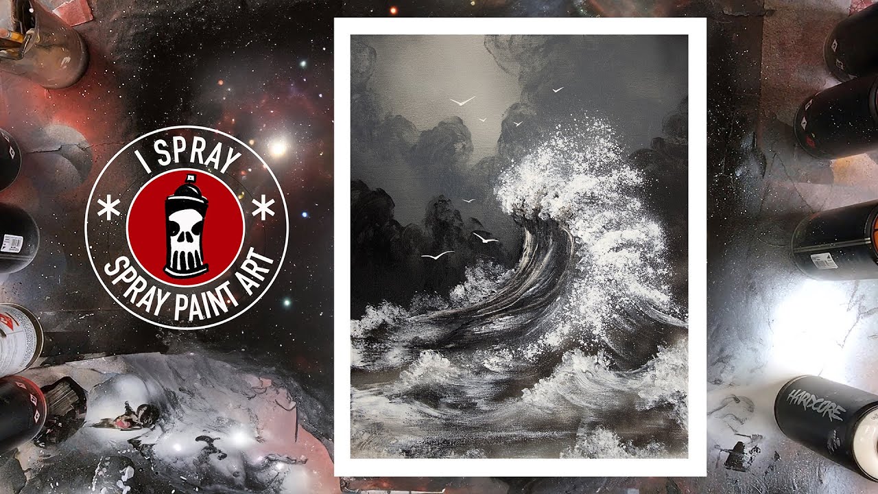 Black Wave. SPRAY PAINT ART by I Spray.