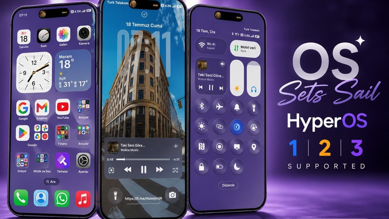 🔥OS SETS SAIL HYPEROS THEME | PREMIUM IOS STYLE LOCK SCREEN & CONTROL CENTER NO ROOT 
