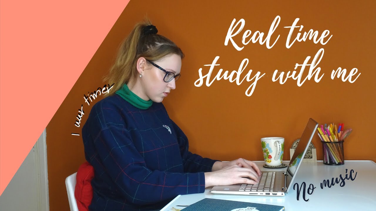 1 UUR REAL TIME STUDY WITH ME 📚 zonder achtergrondgeluid