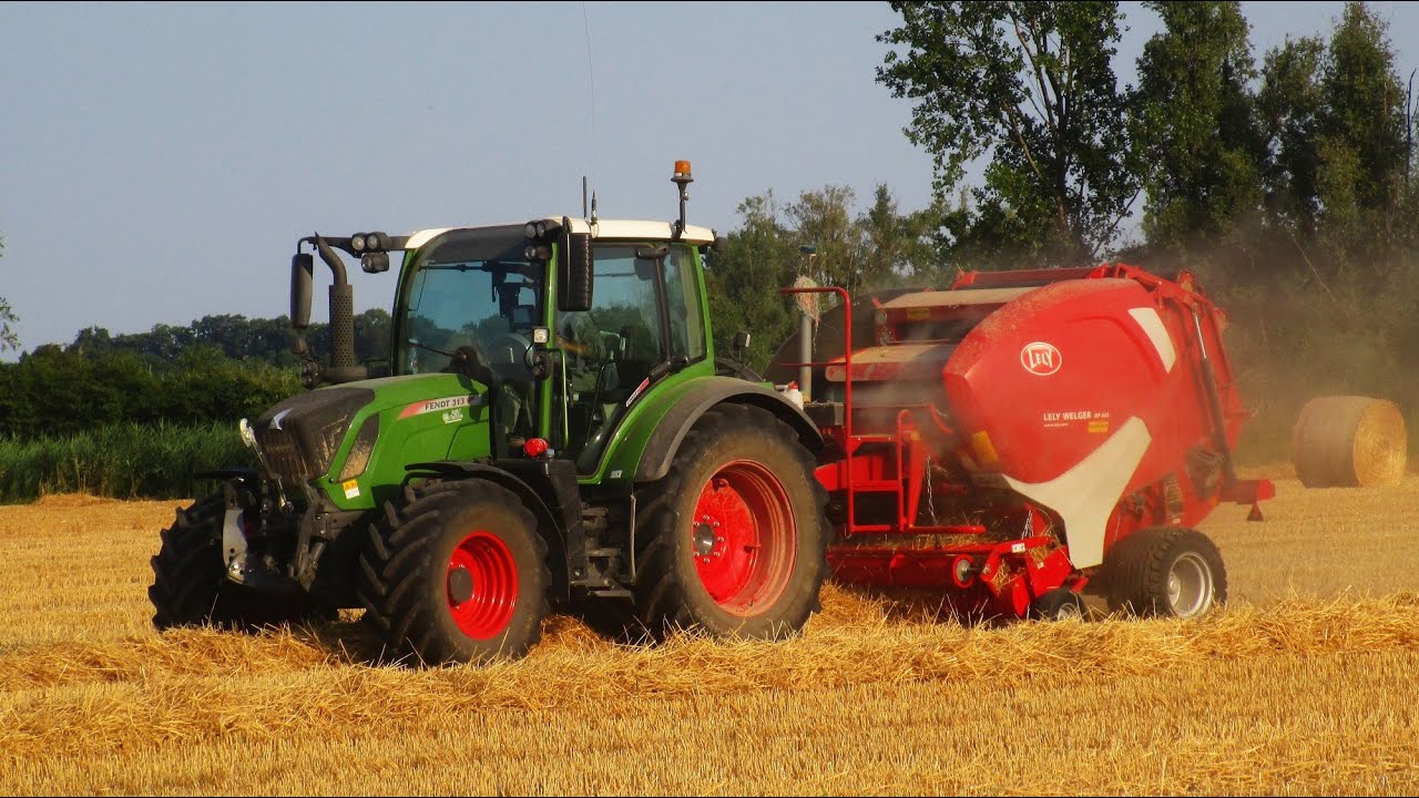 Fendt 313 S4 & Lely RP 445 - Straw Baling 2019