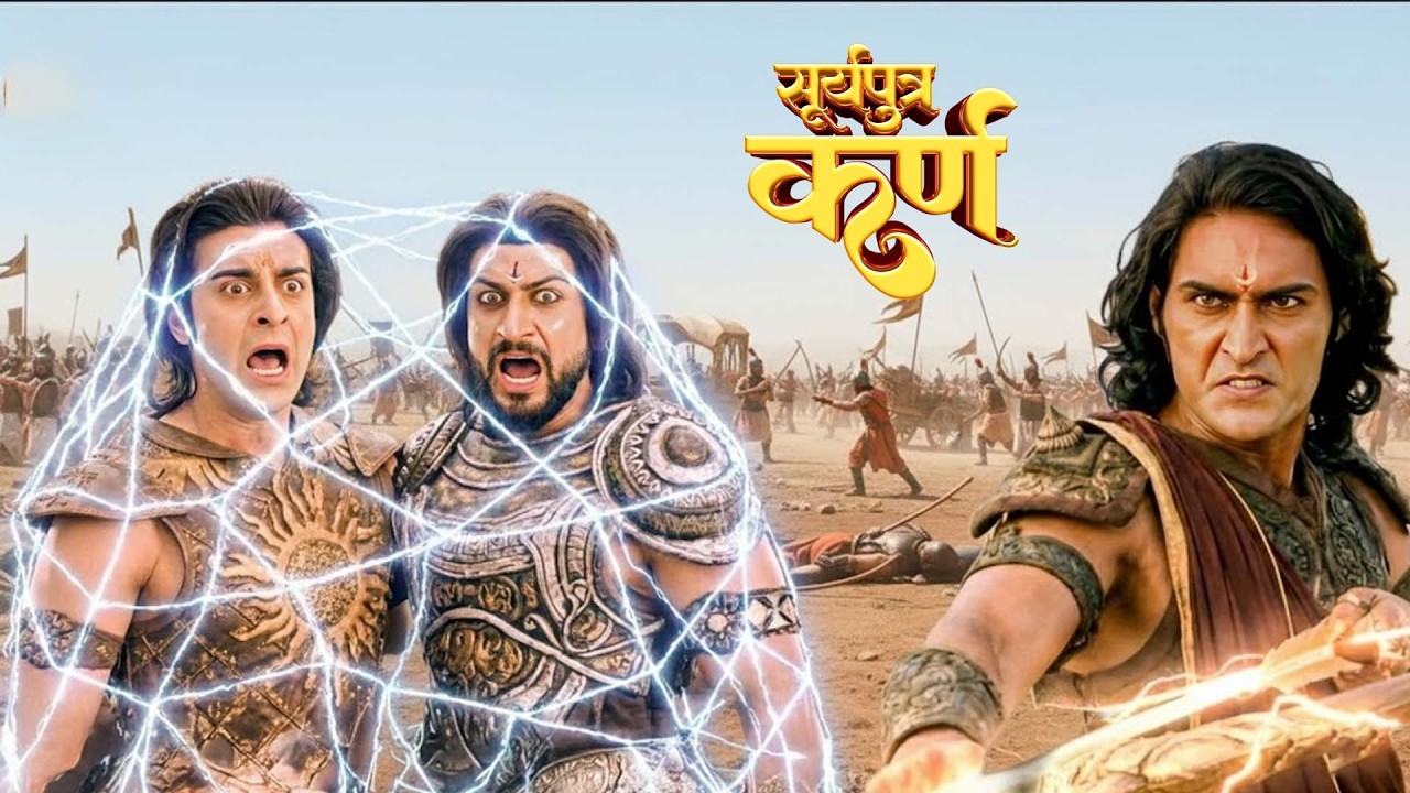 अर्जुन ने अपने पावर फूल अस्त्र से बनाया कर्ण और दुर्योधन को बंधी || Suryaputra Karn