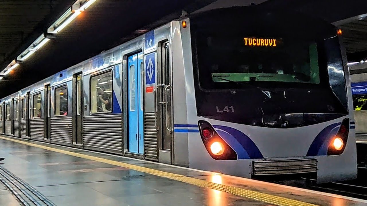 Metr&ocirc; SP | Frota L - L41 | TUE Alstom/IESA | Portuguesa - Tiet&ecirc;