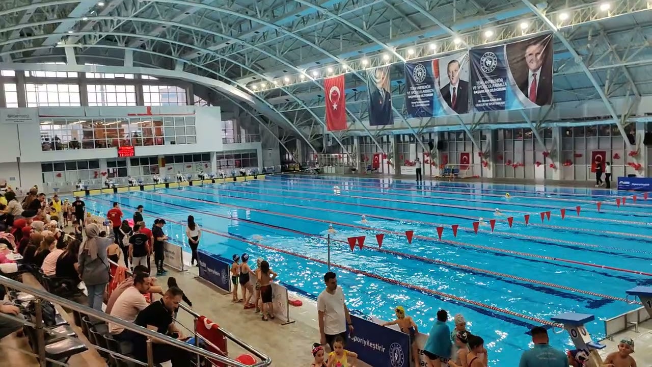 Gebze Olimpik Yüzme Havuzu 23 Nisan Şenlikleri 2024 50m Kurbağa 8 Yaş
