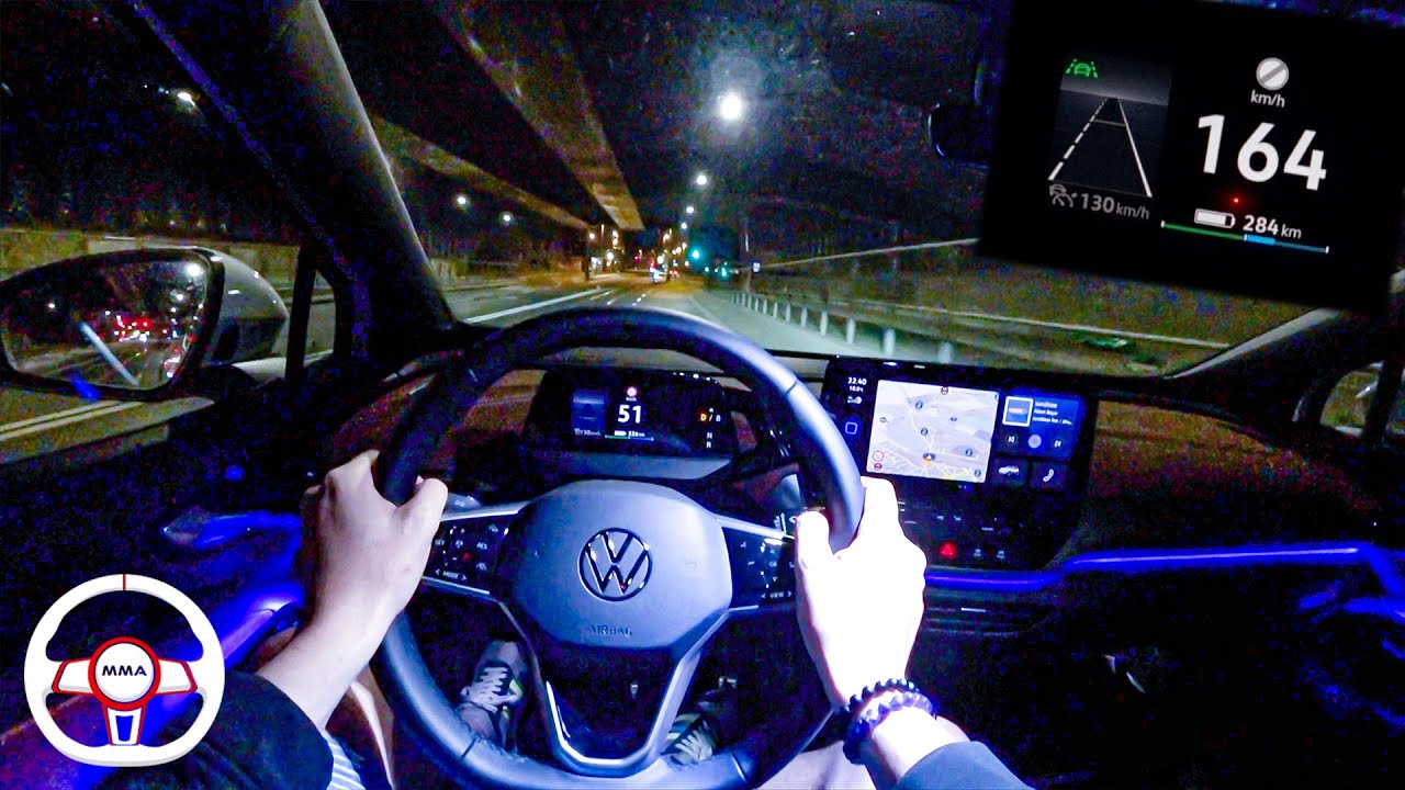 2021 VW ID.4 AUTOBAHN 1st MAX PRO Performance (204HP) NIGHT POV DRIVE Onboard