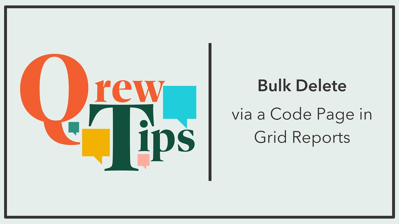 В отчет добавлены пользовательские параметры обновления записей | QrewTip