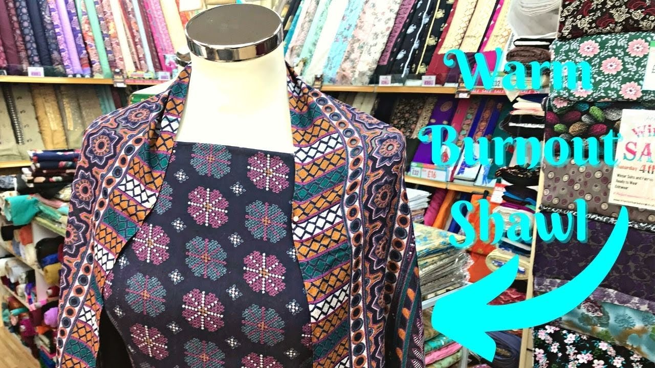 Original Alpine Warm Suit with Burnout Shawl - Displaying the Fabric and Dressing a Mannequin