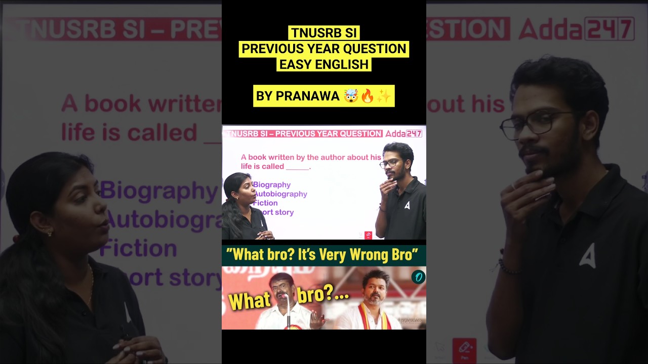 TNUSRB SI ENGLISH PYQ in Tamil 🔥 🤯 ✨ #SI #TNUSRB #POLICE #englishrules