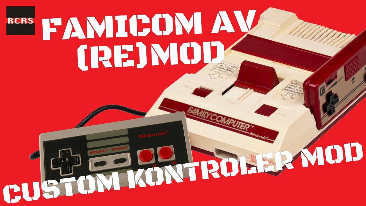 Nintendo Famicom AV i Custom Kontroler mod (Custom NES controller mod & AV remod)