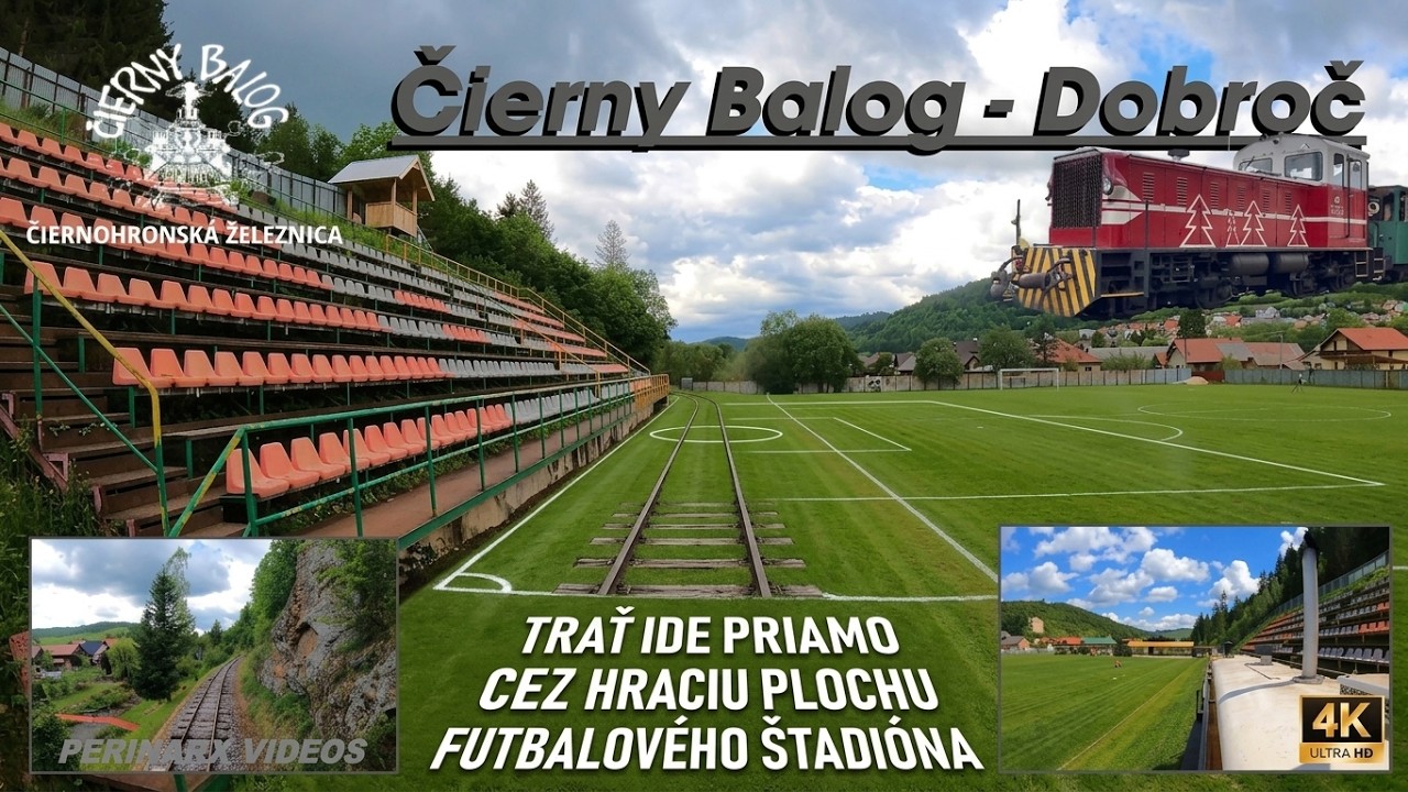 4K Cabview ► Čierny Balog - Dobroč / TU 45.001 ► Trať cez futbalové ihrisko! 🚂⚽