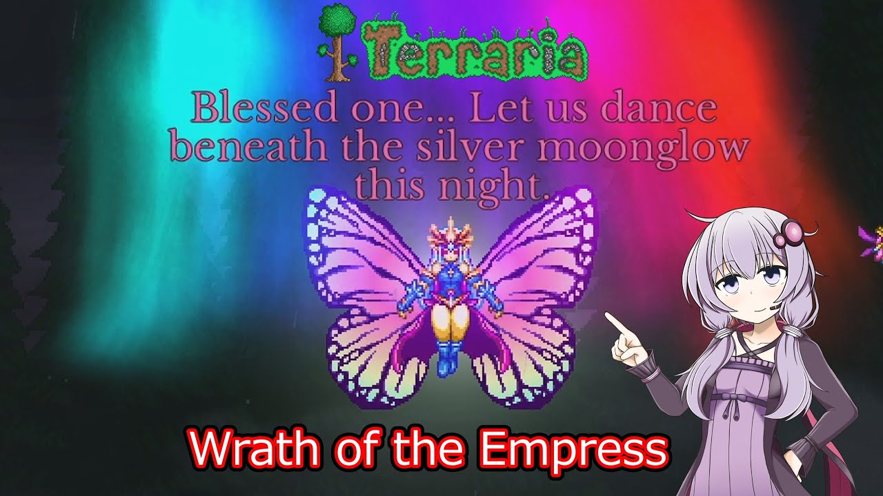 【Terraria Wrath of the Empress MOD】蝶退治をするゆかりさん