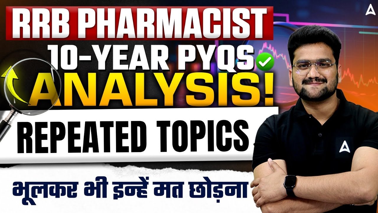 RRB Pharmacist Last 10 Year PYQs Analysis | RRB Pharmacist Previous Years Question Paper Analysis