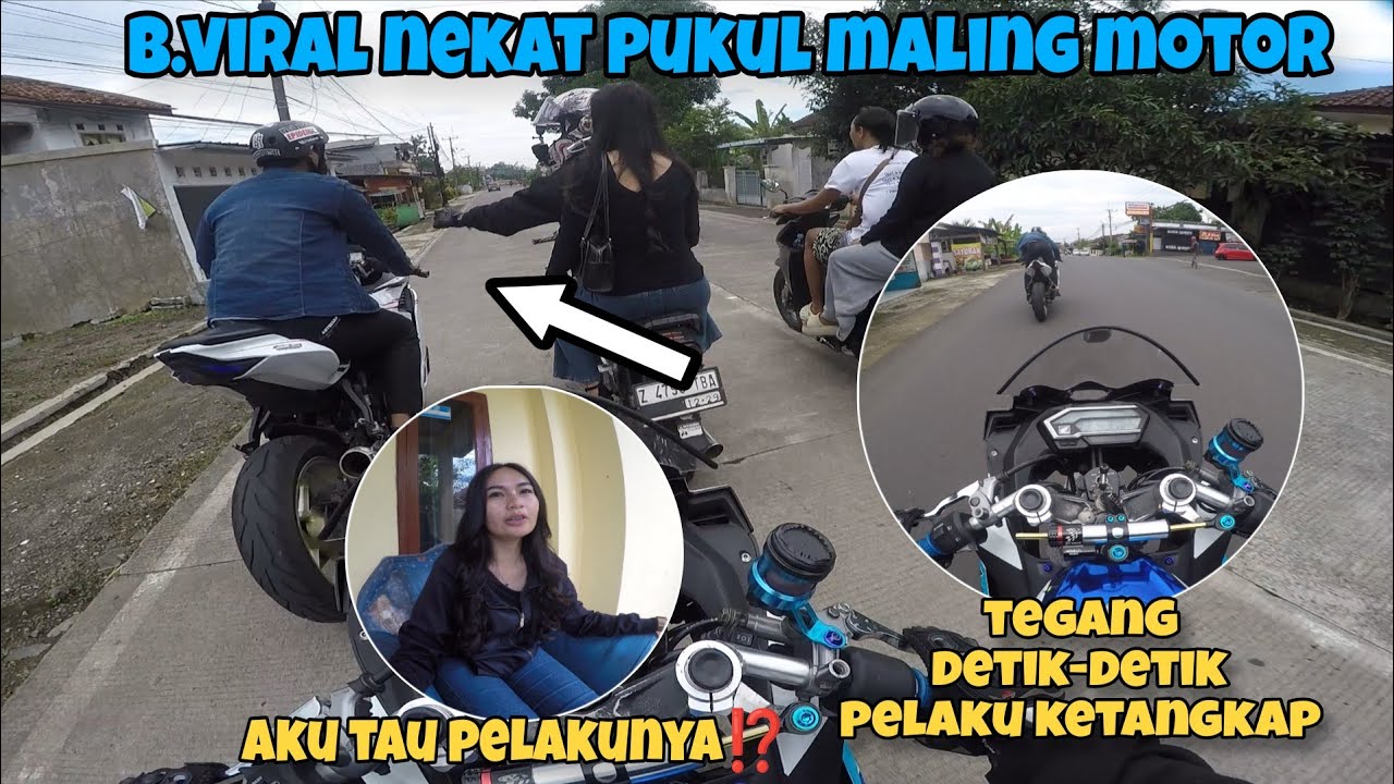 TEGANG KEJAR - KEJARAN MALING MOTOR SAMPE DIPUKUL BABANG VIRAL 