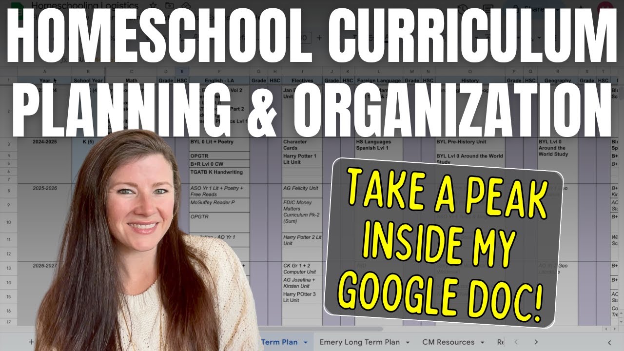 HOMESCHOOL Curriculum Organization & Planning || Using Google Docs