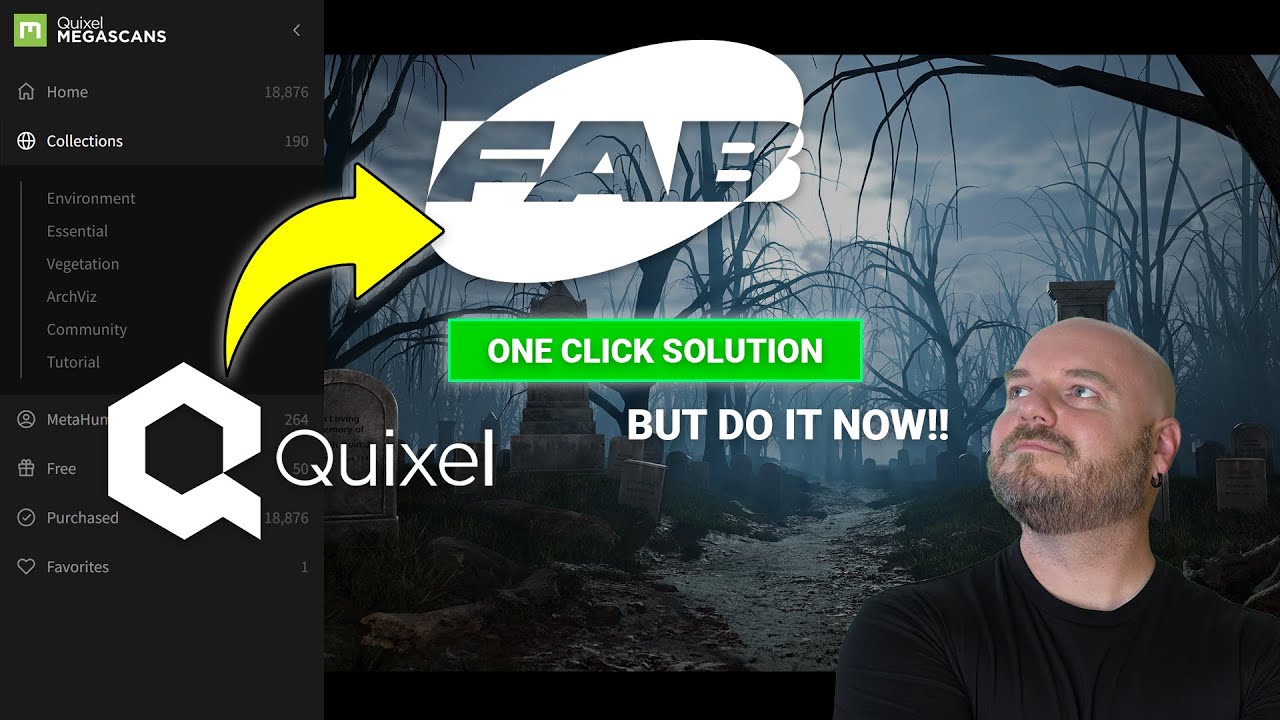 Получите все ресурсы Quixel Megascans БЕСПЛАТНО на Fab в один клик (и продолжайте использовать Br...