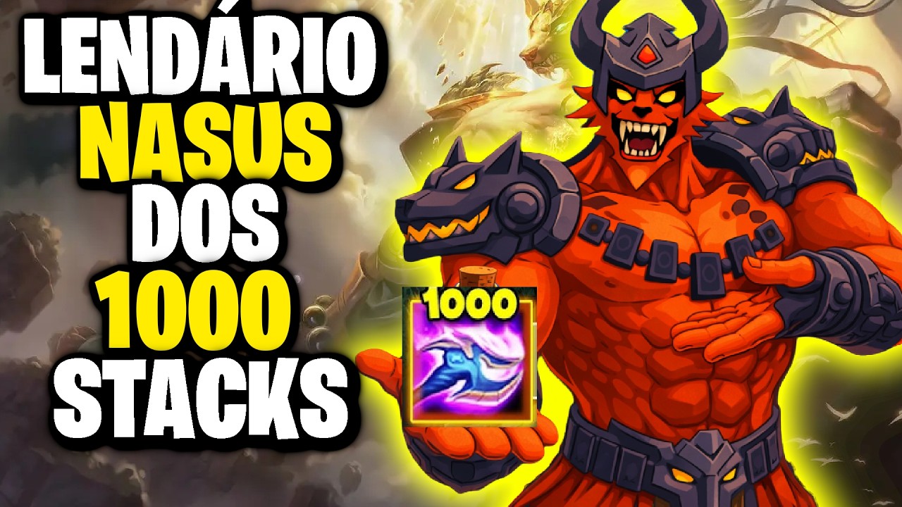 O NASUS DOS 1000 STACKS ATACA NOVAMENTE | League of Legends | TOP 1 Nasus BR