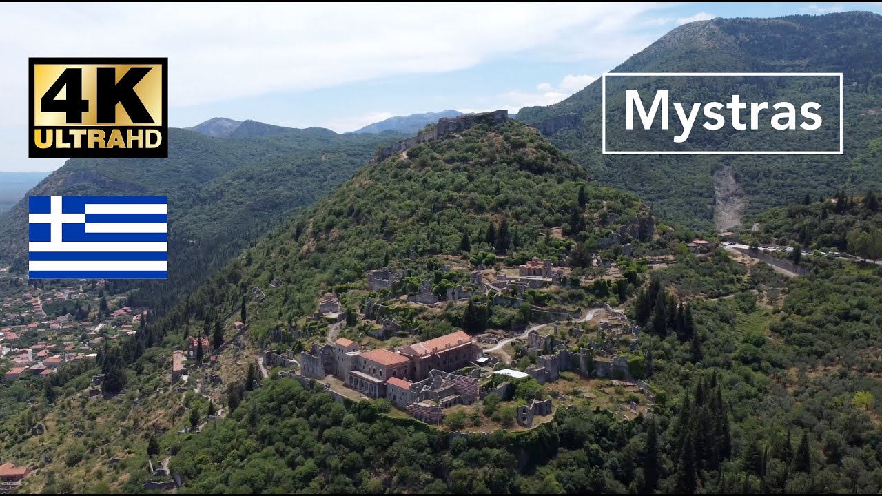 Sparta Drone - Mystras Castle 4K drone footage - Mystras Greece