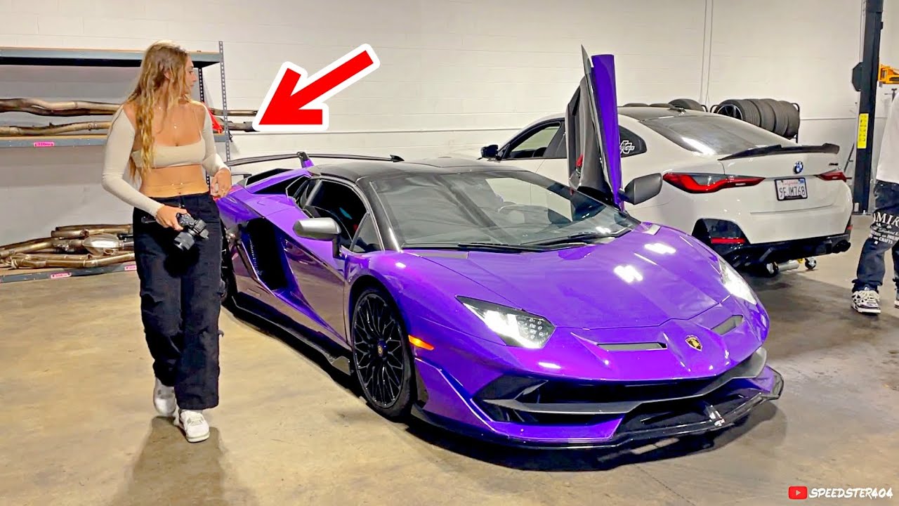 Girls Driving Supercars! Aventador SVJ Revs, Supra 2 Step, GTR Flames