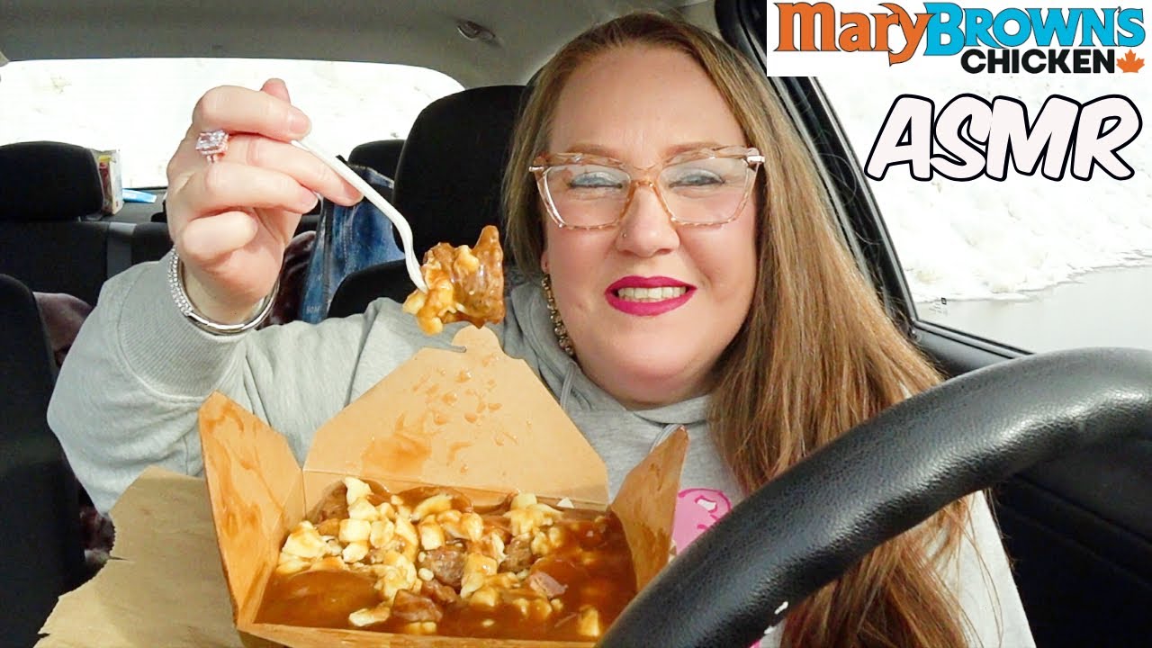 MARY BROWNS TATER POUTINE *ASMR* (MUKBANG) *RELAXING EATING SOUNDS* (OPEN MOUTH SOUNDS)