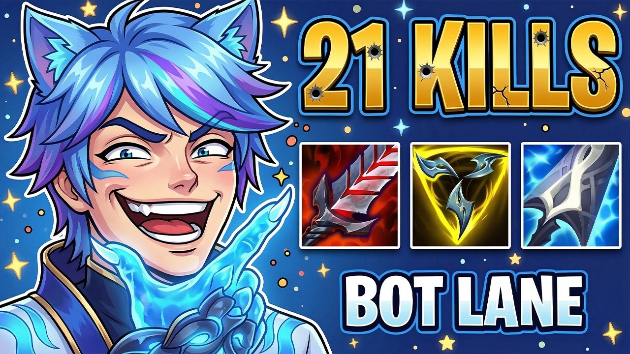 21 Kills Ezreal Bot Guide !! LOL Ezreal ADC Guide Build Best Build Skin Combo 2026 S16 LOL Gameplay