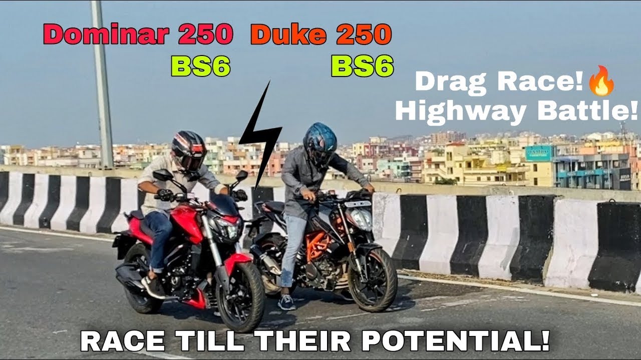 Dominar 250 BS6 vs Duke 250 BS6 Drag Race | Topend Test 2021 | Highway Battle | Close Calls Patna