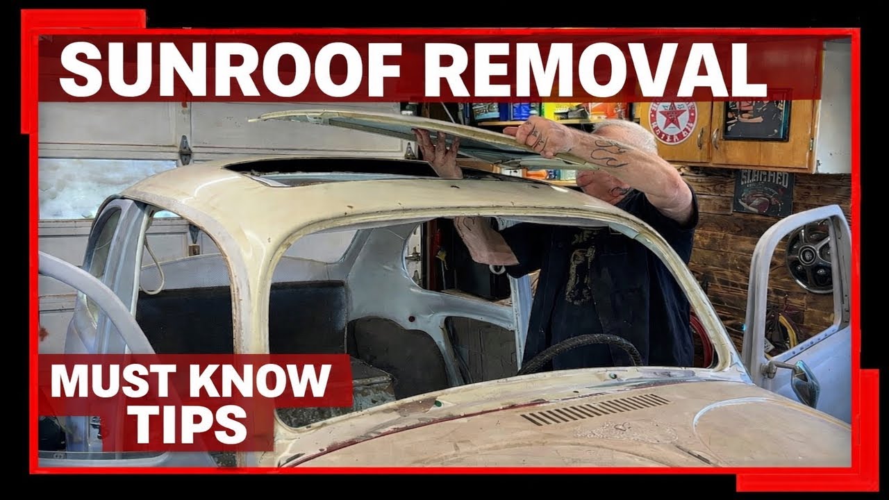 VW BEETLE SUNROOF REMOVAL - MUST KNOW TIPS - SUNROOF ADJUSTMENT #sladesbeetle #vwbeetle #vwbug