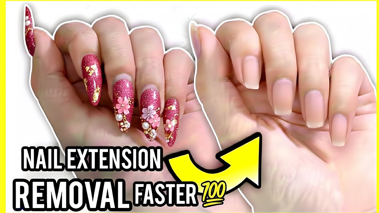 How To Remove Nails extension no damage  step by step 💯💅 remove acrylic nails💯 remove fake nail 
