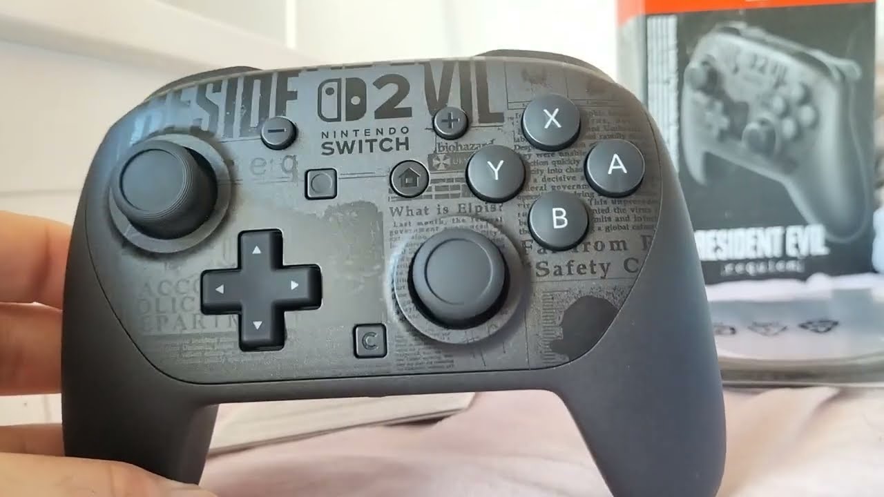 Unboxing de mi 1° mando 🎮 Pro controller Nintendo Switch 2 edición limitada Resident Evil 9 Réquiem 
