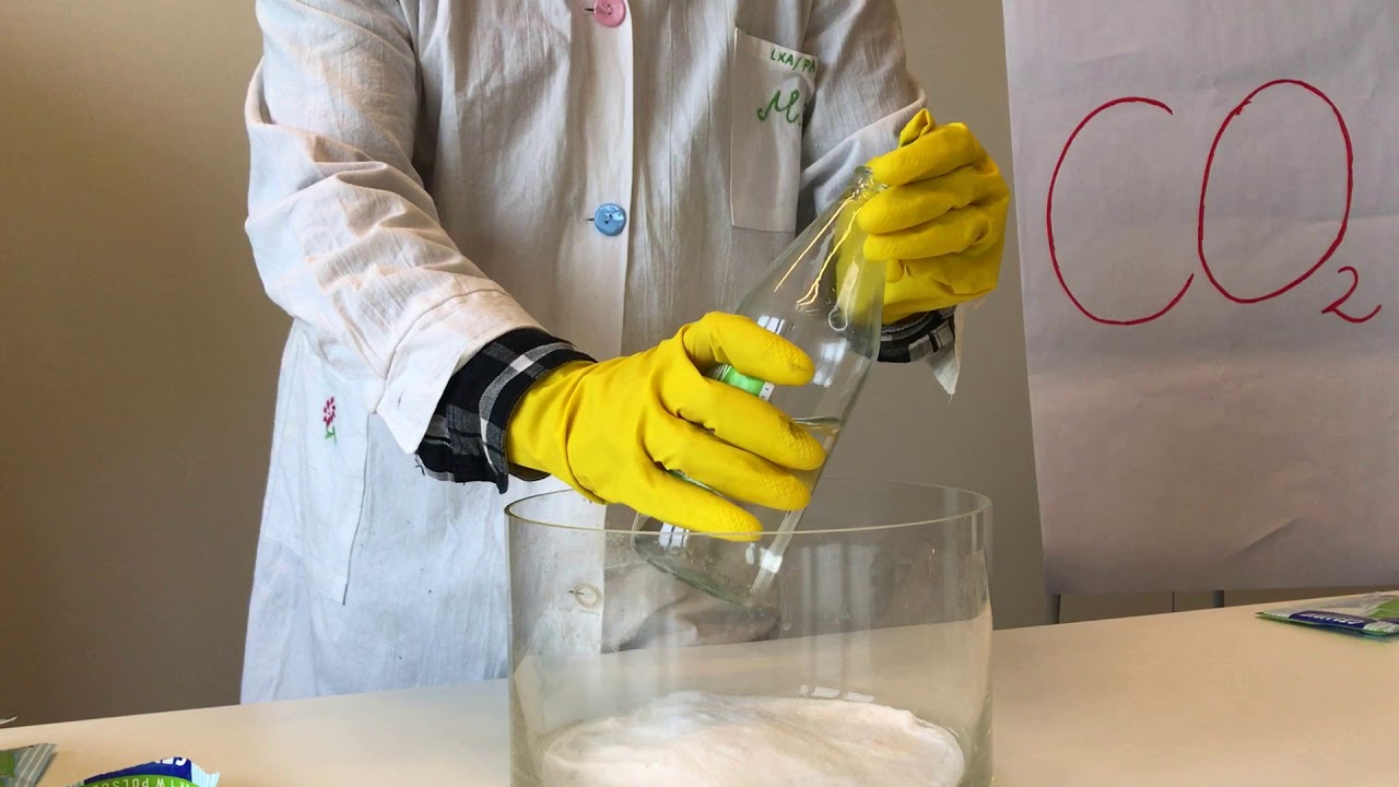 Doświadczenia chemiczne z Profesorem Kleksem #1 - Dwutlenek węgla jest niepalny!