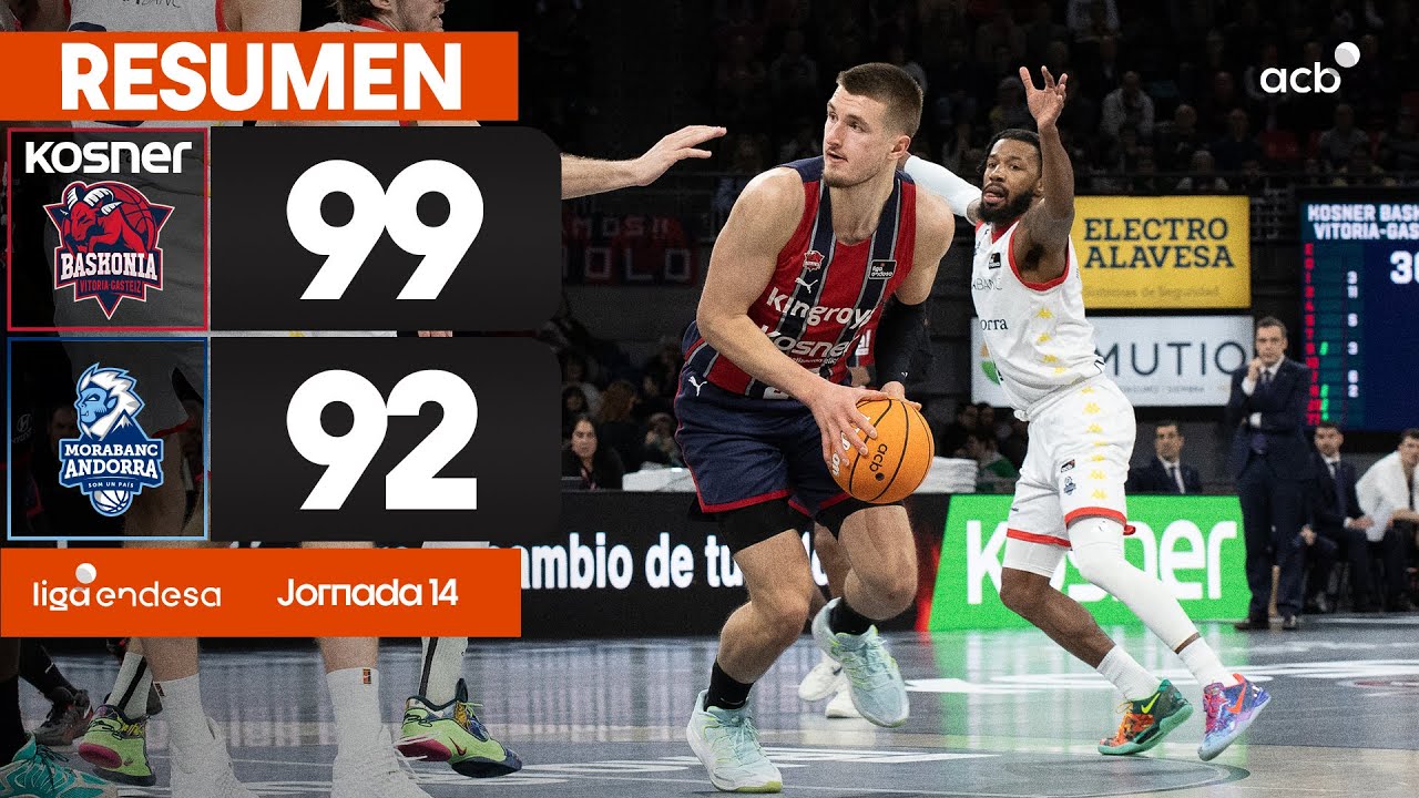 Kosner Baskonia - MoraBanc Andorra (99 - 92) RESUMEN | Liga Endesa 2025-26