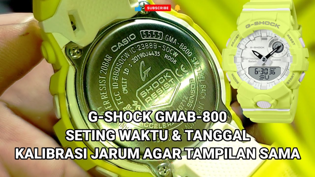 Cara setting G-SHOCK GMA-B800 lengkap sampai tuntas