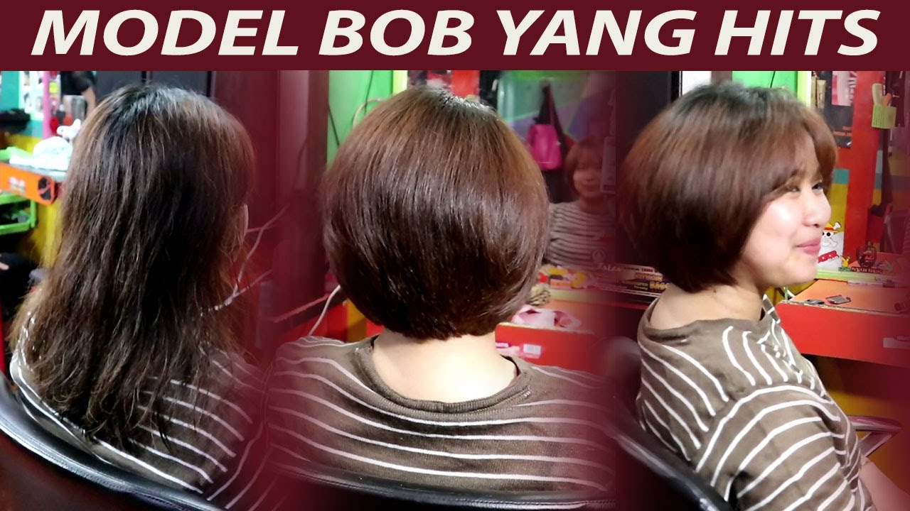 Gunting Bob Horizontal Yang Mudah dan sexi, ( Bob Horizontal esay technique and owsome)